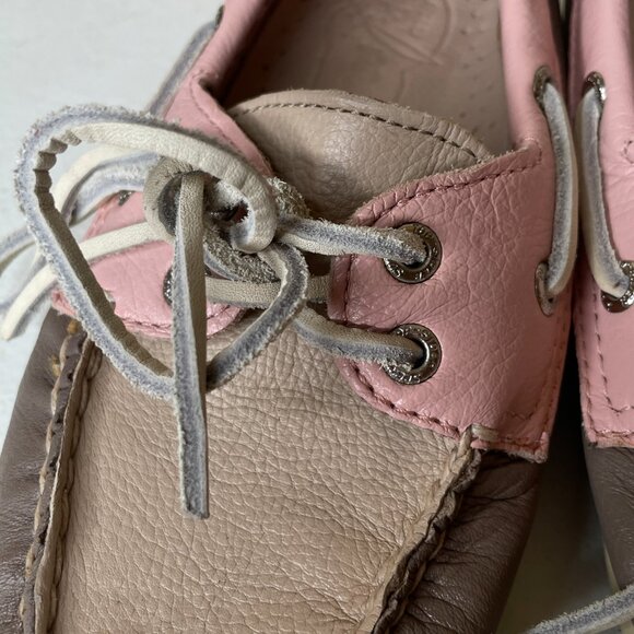 Sperry Top-Sider Tan Pink Authentic Original Boat Shoe Sneaker Size 5.5 - Picture 12 of 16